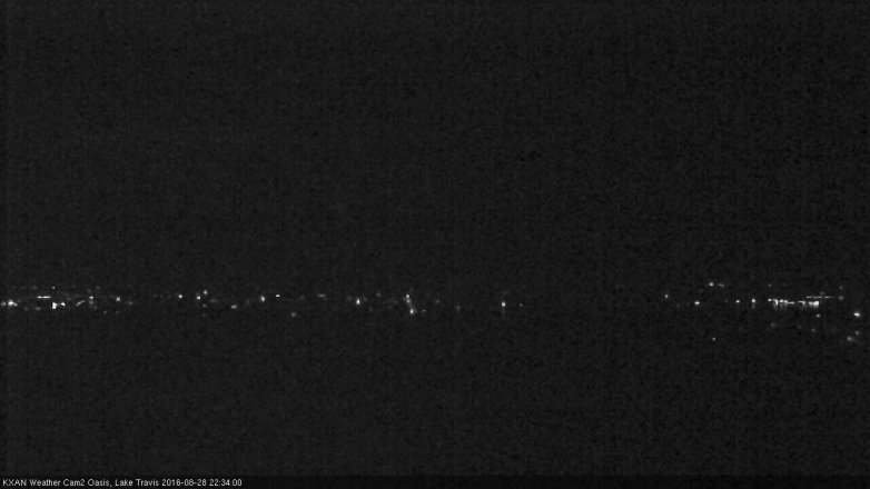 Lake Travis webcam, August 28, 2016 9:40 PM CT