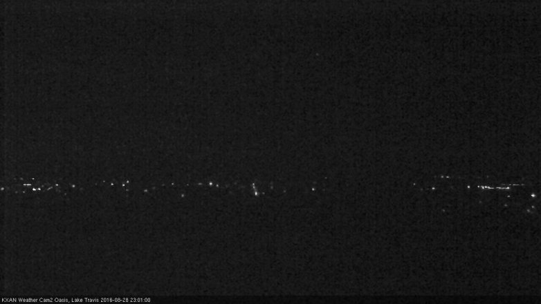 Lake Travis webcam, August 28, 2016 10:30 PM CT