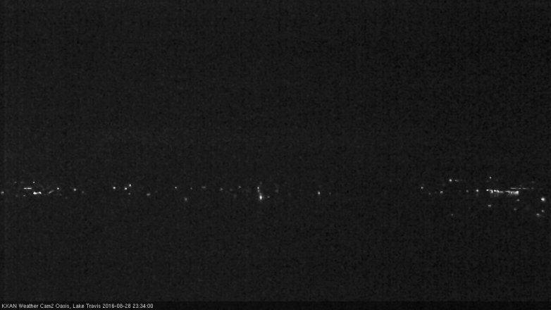 Lake Travis webcam, August 28, 2016 10:40 PM CT