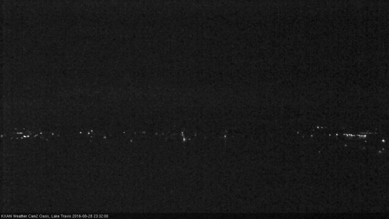 Lake Travis webcam, August 28, 2016 10:50 PM CT