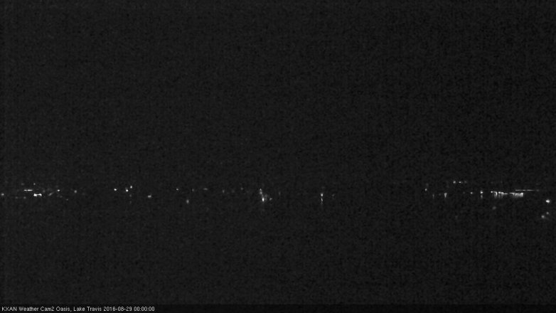 Lake Travis webcam, August 28, 2016 11:10 PM CT