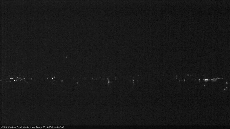 Lake Travis webcam, August 28, 2016 11:20 PM CT