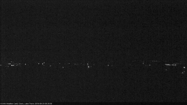 Lake Travis webcam, August 28, 2016 11:40 PM CT