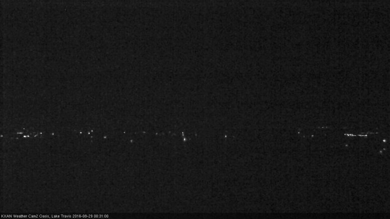 Lake Travis webcam, August 28, 2016 11:55 PM CT
