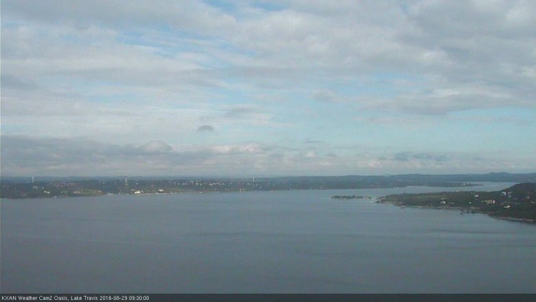 Lake Travis webcam, August 29, 2016 9:00 AM CT