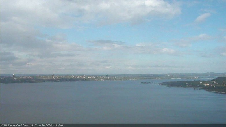 Lake Travis webcam, August 29, 2016 9:15 AM CT
