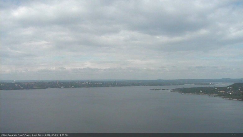 Lake Travis webcam, August 29, 2016 10:05 AM CT