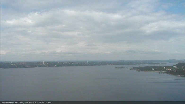 Lake Travis webcam, August 29, 2016 10:10 AM CT