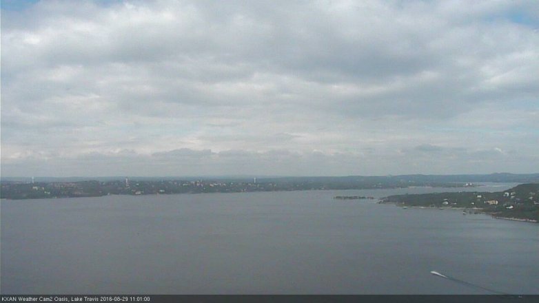 Lake Travis webcam, August 29, 2016 10:20 AM CT