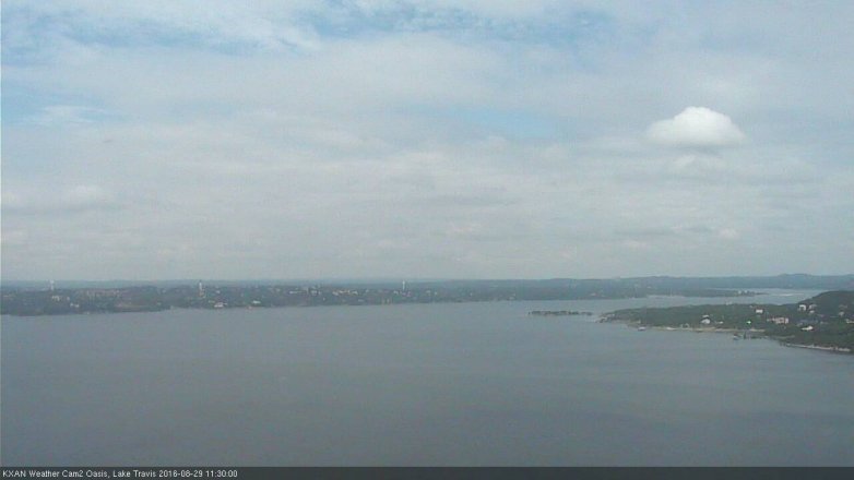 Lake Travis webcam, August 29, 2016 10:35 AM CT