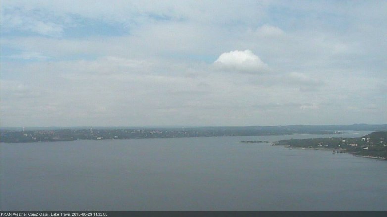 Lake Travis webcam, August 29, 2016 11:00 AM CT