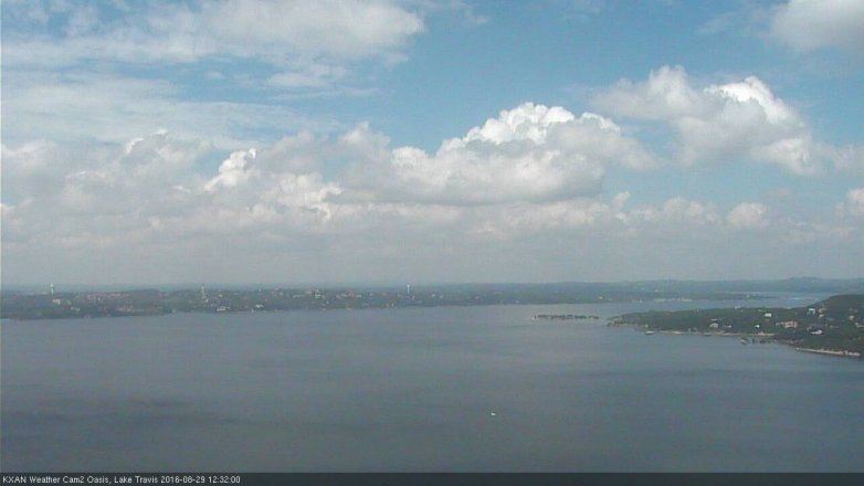 Lake Travis webcam, August 29, 2016 11:45 AM CT