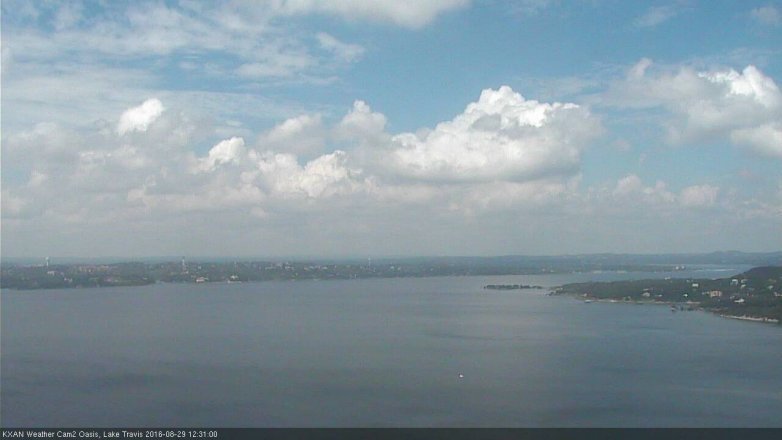 Lake Travis webcam, August 29, 2016 11:50 AM CT