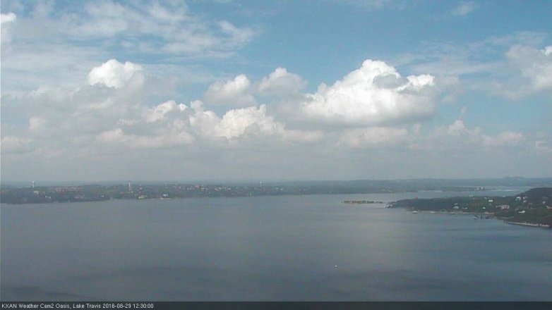 Lake Travis webcam, August 29, 2016 12:00 PM CT