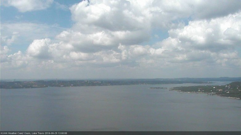 Lake Travis webcam, August 29, 2016 12:25 PM CT