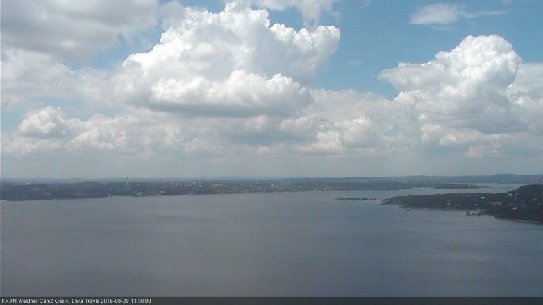 Lake Travis webcam, August 29, 2016 12:40 PM CT