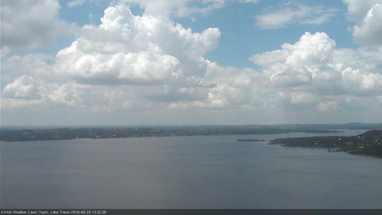 Lake Travis webcam, August 29, 2016 1:00 PM CT