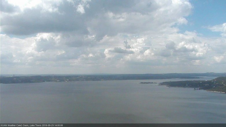 Lake Travis webcam, August 29, 2016 1:20 PM CT