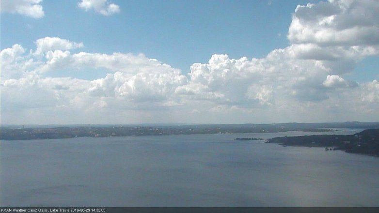 Lake Travis webcam, August 29, 2016 1:50 PM CT