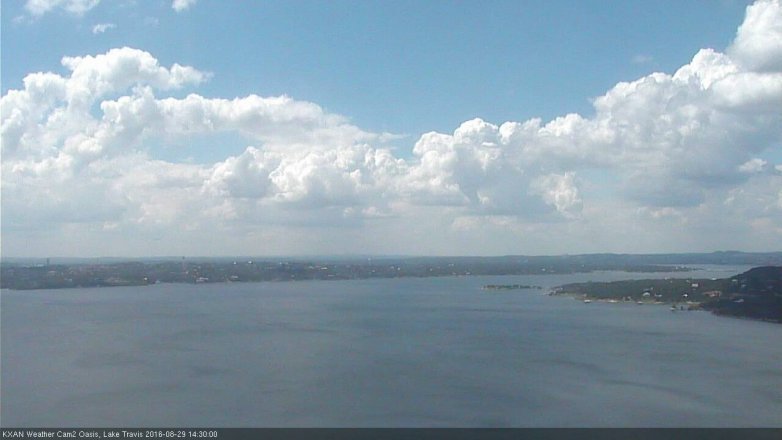 Lake Travis webcam, August 29, 2016 2:00 PM CT