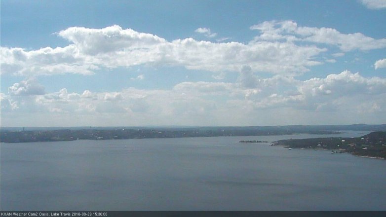 Lake Travis webcam, August 29, 2016 2:40 PM CT
