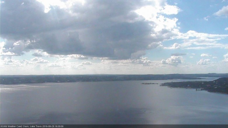 Lake Travis webcam, August 29, 2016 3:35 PM CT