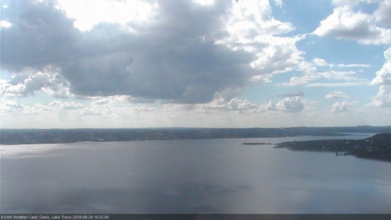 Lake Travis webcam, August 29, 2016 3:45 PM CT