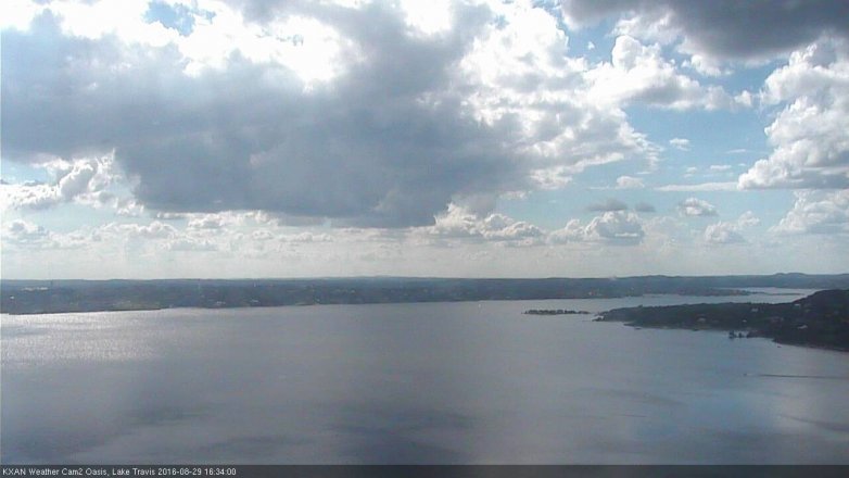 Lake Travis webcam, August 29, 2016 4:05 PM CT