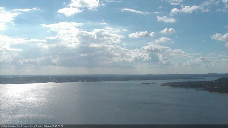 Lake Travis webcam, August 29, 2016 4:15 PM CT