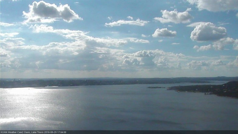 Lake Travis webcam, August 29, 2016 4:20 PM CT