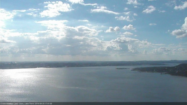 Lake Travis webcam, August 29, 2016 4:25 PM CT