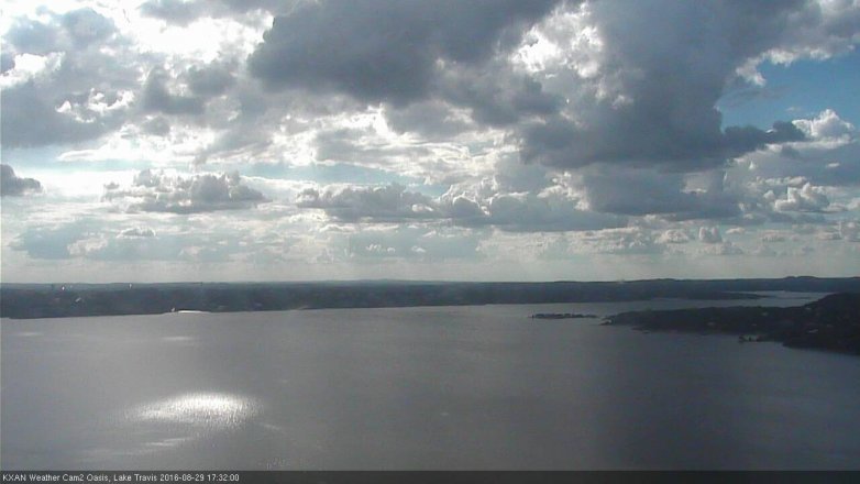 Lake Travis webcam, August 29, 2016 4:35 PM CT