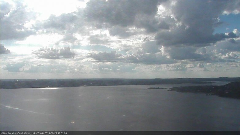 Lake Travis webcam, August 29, 2016 4:55 PM CT