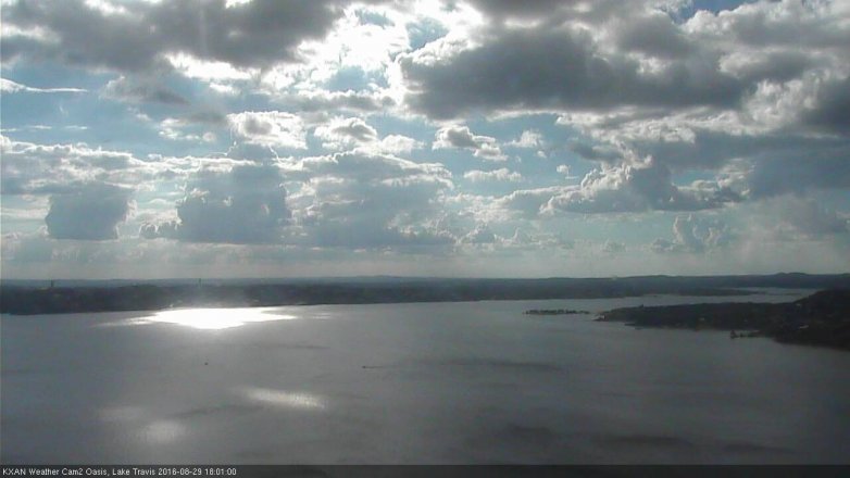 Lake Travis webcam, August 29, 2016 5:15 PM CT
