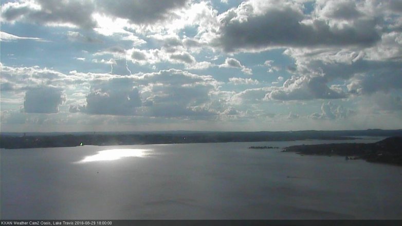 Lake Travis webcam, August 29, 2016 5:20 PM CT