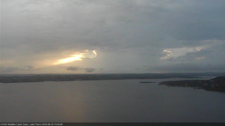 Lake Travis webcam, August 29, 2016 6:45 PM CT