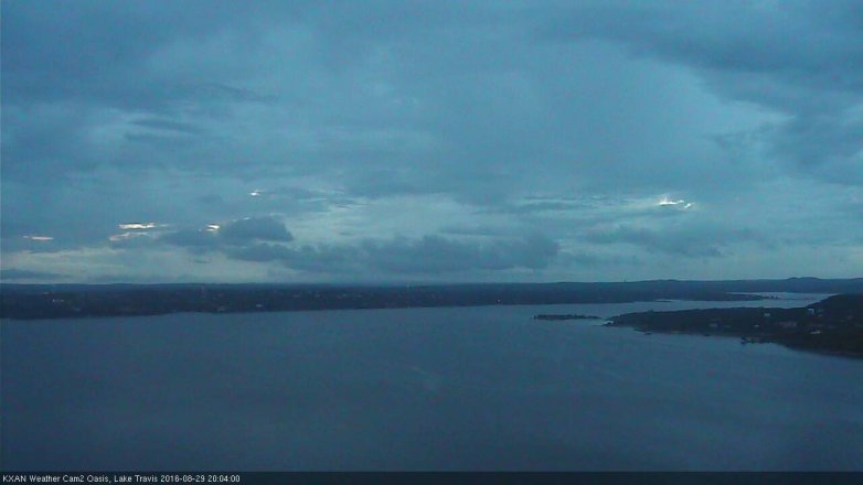 Lake Travis webcam, August 29, 2016 7:15 PM CT