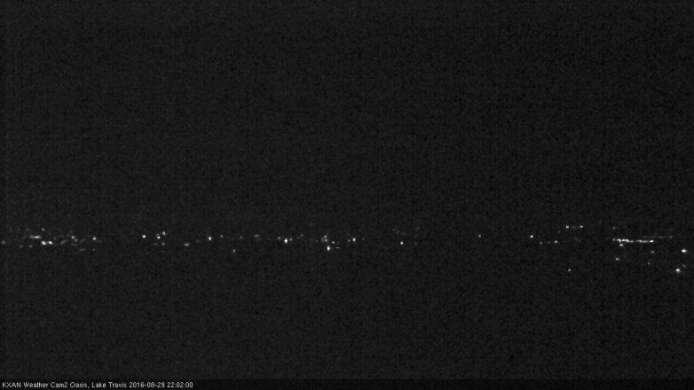 Lake Travis webcam, August 29, 2016 9:15 PM CT