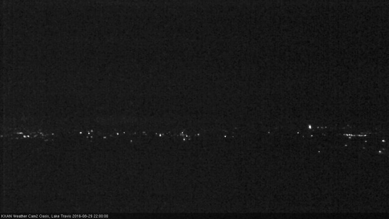 Lake Travis webcam, August 29, 2016 9:20 PM CT