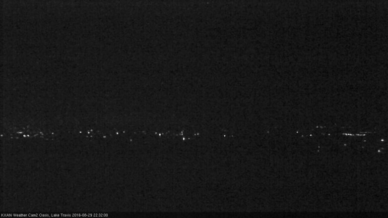Lake Travis webcam, August 29, 2016 9:45 PM CT