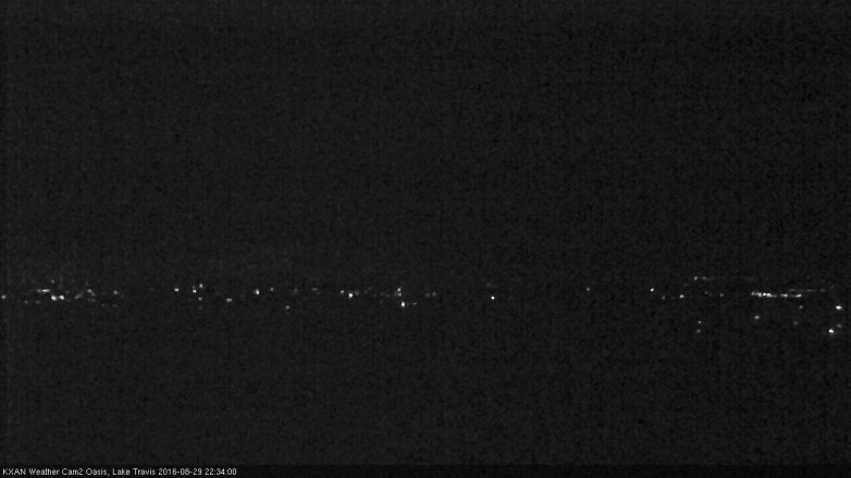 Lake Travis webcam, August 29, 2016 9:55 PM CT
