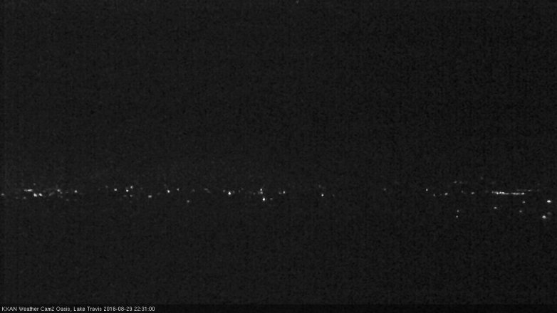 Lake Travis webcam, August 29, 2016 10:00 PM CT