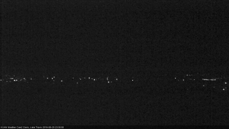 Lake Travis webcam, August 29, 2016 10:35 PM CT