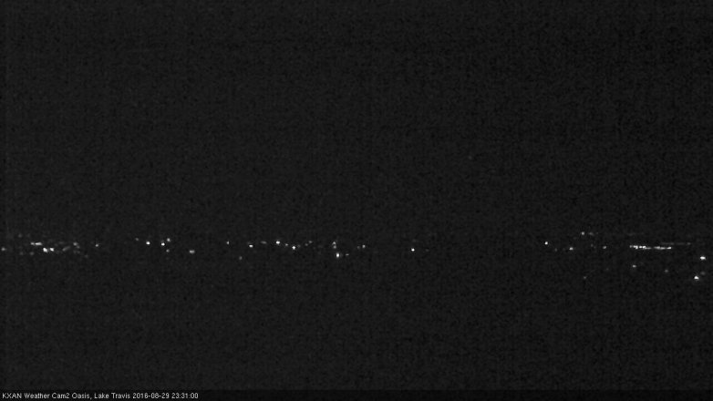 Lake Travis webcam, August 29, 2016 10:45 PM CT