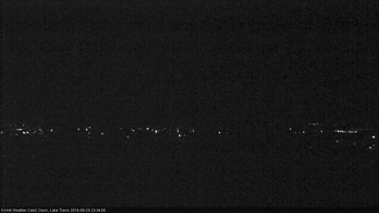 Lake Travis webcam, August 29, 2016 10:55 PM CT