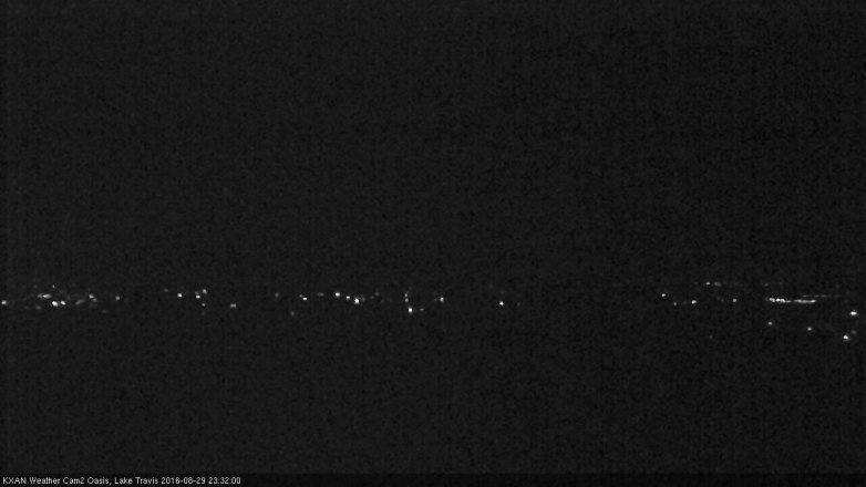 Lake Travis webcam, August 29, 2016 11:00 PM CT