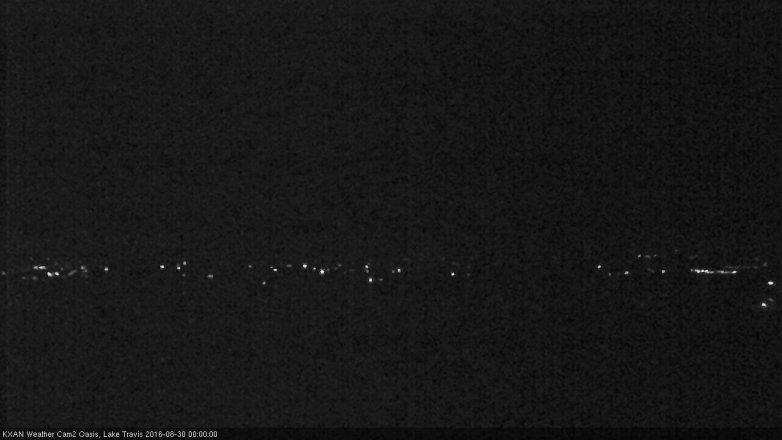 Lake Travis webcam, August 29, 2016 11:20 PM CT