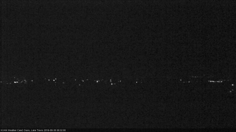 Lake Travis webcam, August 29, 2016 11:50 PM CT