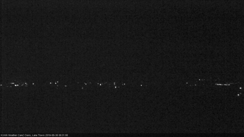 Lake Travis webcam, August 29, 2016 11:55 PM CT