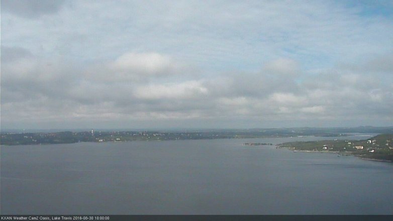 Lake Travis webcam, August 30, 2016 9:05 AM CT